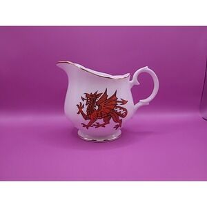 Vintage‎ Crown Bone China Wales Dragon CYMRU Creamer Pourer